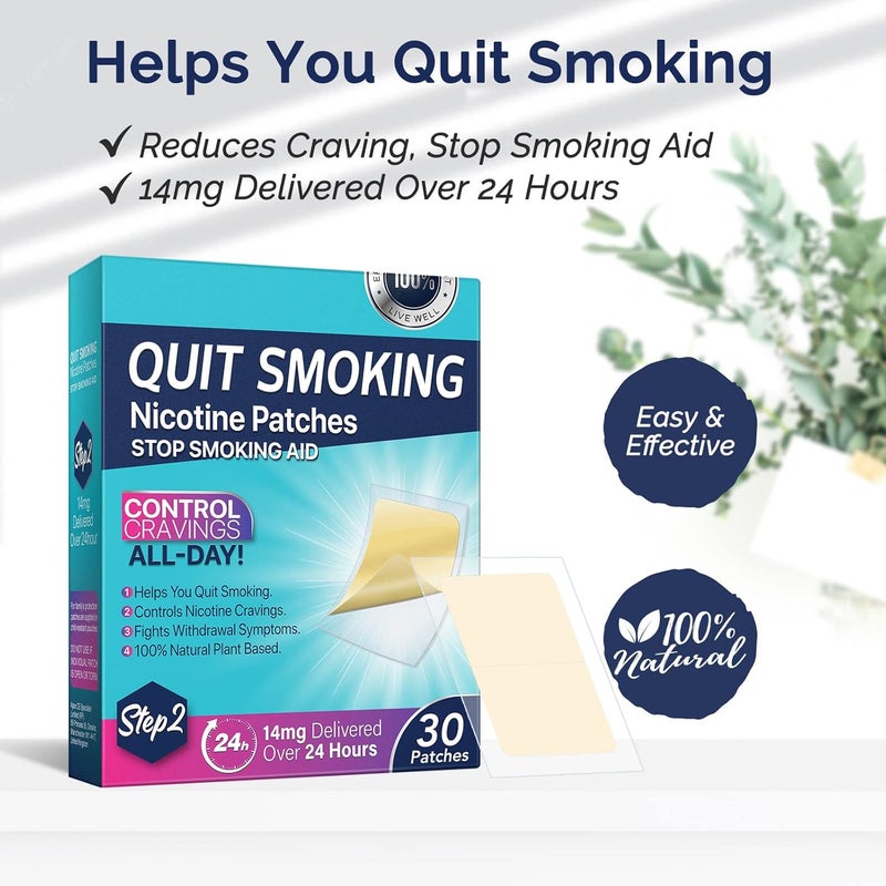 Yecuce Step 2,30 Patches,14mg Delivered Over 24 Hours,Stop Aid,Helping Quit Patch,Stop Patches - Image 2